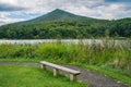 Abbott Lake and Sharp Top Mountain, Bedford County, Virginia, USA Royalty Free Stock Photo
