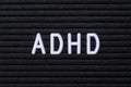 The abbreviation ADHD