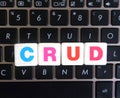 Abbreviation CRUD on keyboard background Royalty Free Stock Photo