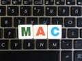 Abbreviation MAC on keyboard background