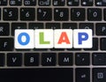 Abbreviation OLAP on keyboard background