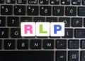 Abbreviation RLP on keyboard background Royalty Free Stock Photo