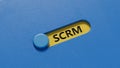 Abbreviation Scrm on slide switch. Business analysis concept.close up of slide switch. Royalty Free Stock Photo