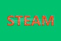 Abbreviations STEAM. linked by electrical circuits Royalty Free Stock Photo