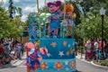 Abby Cadabby and Zoe on colorful float at Seaworld 5 Royalty Free Stock Photo