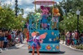 Abby Cadabby and Zoe on colorful float at Seaworld 4 Royalty Free Stock Photo