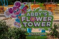 Abbys Flower Tower sign at Seaworld Royalty Free Stock Photo