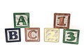 ABC And 123 Blocks Illustration Royalty Free Stock Photo