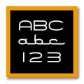 ABC 123 education black board Royalty Free Stock Photo