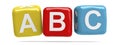 ABC alphabet cubes isolated with white background Royalty Free Stock Photo