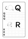 ABC Alphabet letters tracing worksheet with alphabet letters. Basic writing practice for kindergarten kids A4 paper ready to print