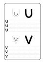 ABC Alphabet letters tracing worksheet with alphabet letters. Basic writing practice for kindergarten kids A4 paper ready to print