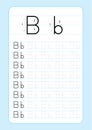 ABC Alphabet letters tracing worksheet with alphabet letters. Basic writing practice for kindergarten kids A4 paper ready to print Royalty Free Stock Photo