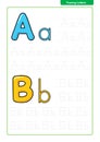 ABC Alphabet letters tracing worksheet with alphabet letters. Basic writing practice for kindergarten kids A4 paper ready to print