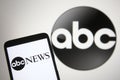 ABC American Broadcasting Company and ABC News logos Royalty Free Stock Photo