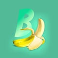 ABC Banana on letter B