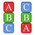 ABC Blocks Flat Icon Isolated on White Royalty Free Stock Photo