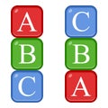 ABC Blocks Flat Icon Isolated on White