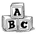 ABC blocks sketch