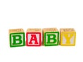 ABC blocks spelling BABY Royalty Free Stock Photo