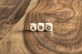 ABC blocks on wooden background Royalty Free Stock Photo