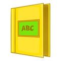 Abc book icon, cartoon style Royalty Free Stock Photo