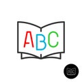 ABC book icon. Dictionary or children educations symbol. Royalty Free Stock Photo
