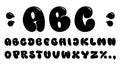 ABC Bubble Graffiti Font Royalty Free Stock Photo