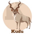 ABC Cartoon Kudu Royalty Free Stock Photo