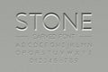 Stone carved font Royalty Free Stock Photo