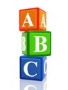 Abc color cubes heap Royalty Free Stock Photo