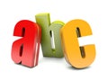 Abc colorful letters