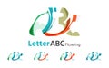 Abc company logo set. Vector illustration Royalty Free Stock Photo
