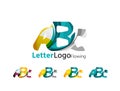 Abc company logo set. Vector illustration Royalty Free Stock Photo
