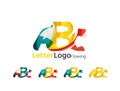 Abc company logo set. Vector illustration Royalty Free Stock Photo