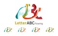 Abc company logo set. Vector illustration Royalty Free Stock Photo