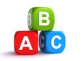 Abc cubes Royalty Free Stock Photo