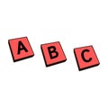 ABC the first three letters Royalty Free Stock Photo
