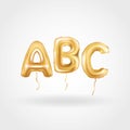 ABC gold letter balloons Royalty Free Stock Photo