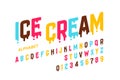 Melting ice cream font