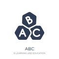 Abc icon. Trendy flat vector Abc icon on white background from E Royalty Free Stock Photo