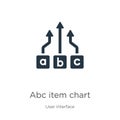 Abc item chart icon vector. Trendy flat abc item chart icon from user interface collection isolated on white background. Vector Royalty Free Stock Photo