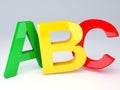 ABC Letters. Education concept. 3d illustration