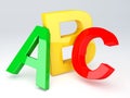 ABC Letters. Education concept. 3d illustration