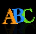 ABC letters, fundamental 3d vector logo icon