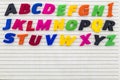 Abc letters lined copy space background
