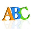 ABC letters on white background vector Royalty Free Stock Photo