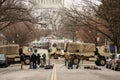 ABC News anchor and crew setting up to report in Washington DC USA