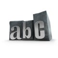 ABC in print letter cases