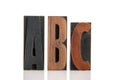 ABC in print letters Royalty Free Stock Photo